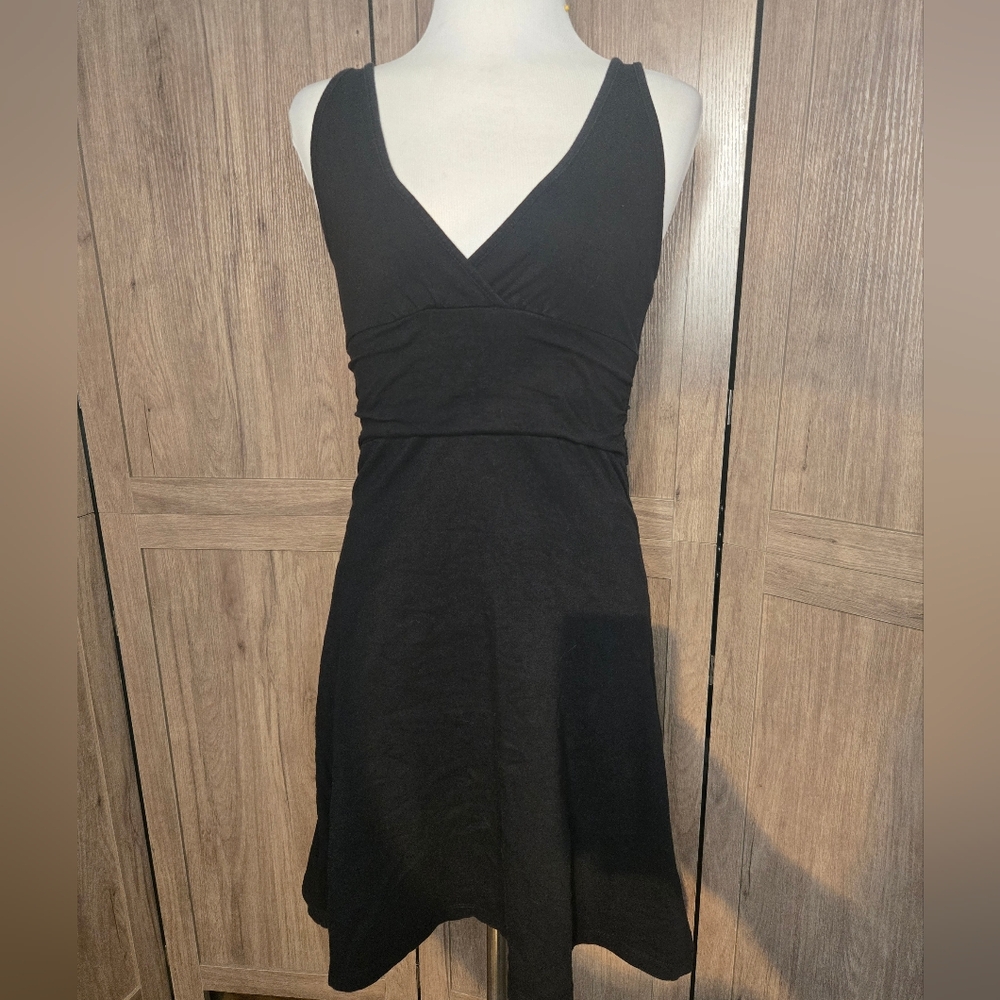 Patagonia Black V-Neck Mini Dress Small